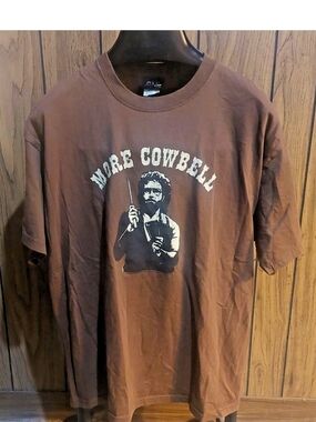 Vintage  'More Cowbell' Shirt Will Ferrell SNL Skit shirt 2006 Brown XL